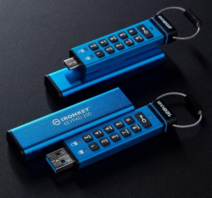 Kingston IronKey Keypad 200 Series dengan keypad fisik terintegrasi
