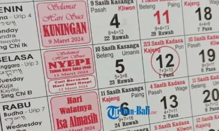 Ala Ayuning Dewasa Minggu 4 Januari 2026 Menurut Kalender Bali