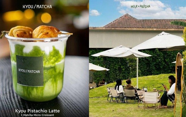 kafe matcha Jogja hits dengan konsep estetik