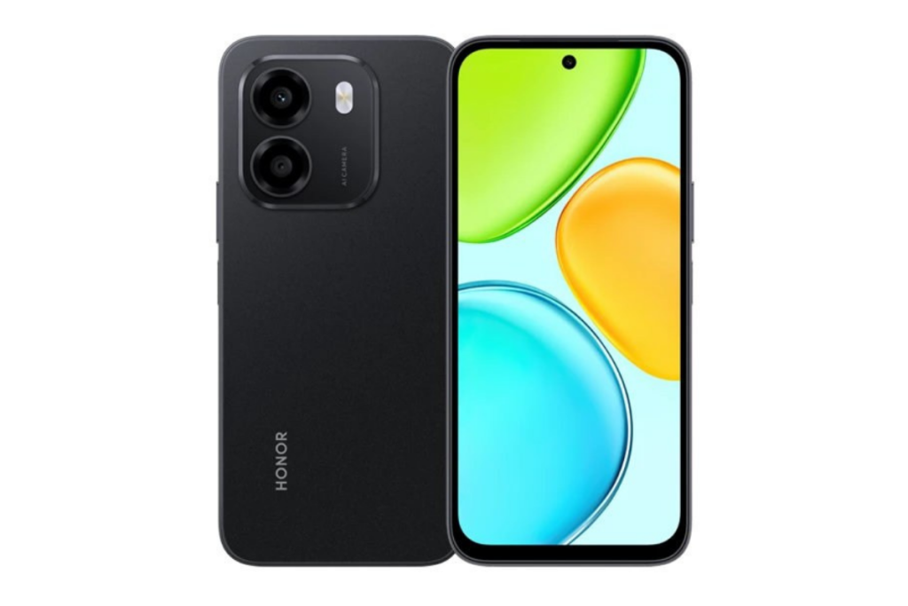 Honor X6e warna Sunrise Gold dengan layar 120 Hz, baterai 7.500 mAh, dan kamera utama 50 MP.